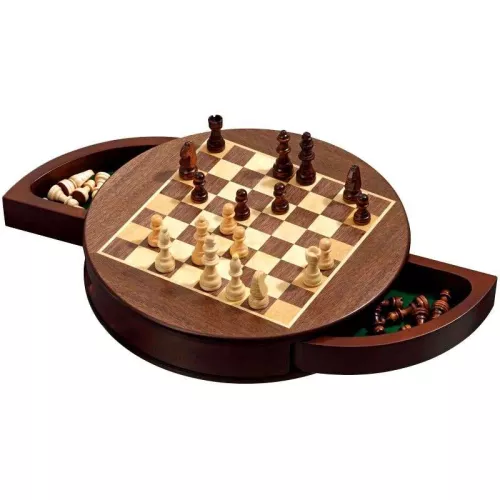 Настольная игра Шахматы-футляр круглые (Philos 2727)