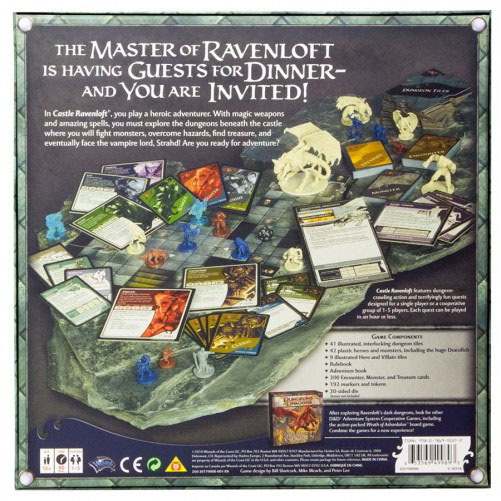 Dungeons & Dragons: Castle Ravenloft. Обратная сторона коробки.