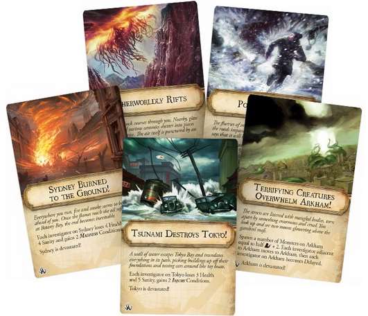 Eldritch Horror. Cities in Ruin, карти