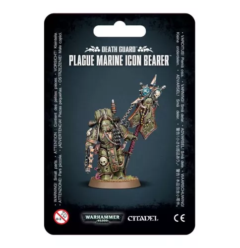 Набір Warhammer 40000. Death Guard: Plague Marine Icon Bearer / Вархаммер 40000. Гвардія Смерті: Прапороносець Чумних Десантників