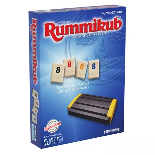 Настільна гра Руммікуб: Компактна/Дорожня версія (футляр для зберігання)