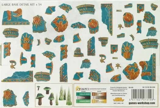 Warhammer Age of Sigmar: Shattered Dominion Large Base Detail Kit. Зворотня сторона коробки.
