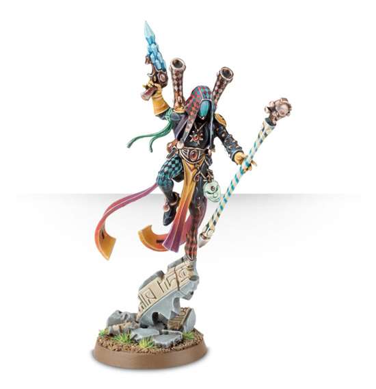 Warhammer 40000: Harlequin Shadowseer. Окрашенная миниатюра в сборе.