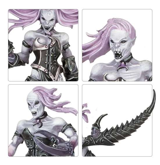 Warhammer 40000: Daemons of Slaanesh: Daemonettes. Окрашенные миниатюры в сборе.