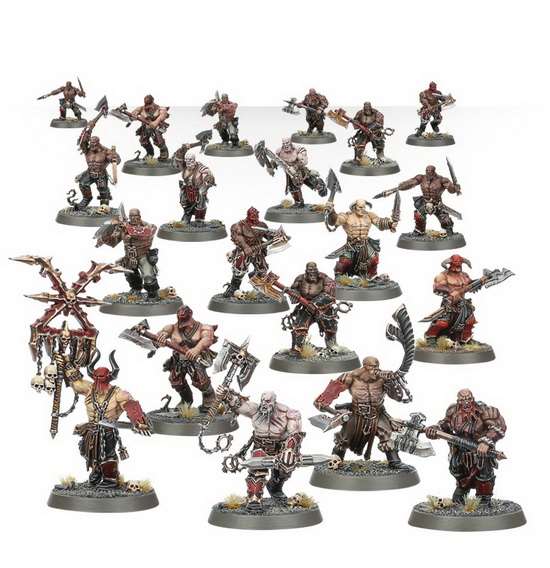 Warhammer Age of Sigmar. Khorne Bloodbound: Bloodreavers. Вміст набору (поставляється в незібраному та непофарбованому вигляді)