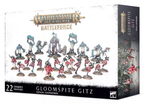 Настольная игра Warhammer Age of Sigmar: Gloomspite Gitz Battleforce – Fungal Loonhorde / Вархаммер Эра Сигмара: Мерзкие Поганцы – Грибная Луноорда