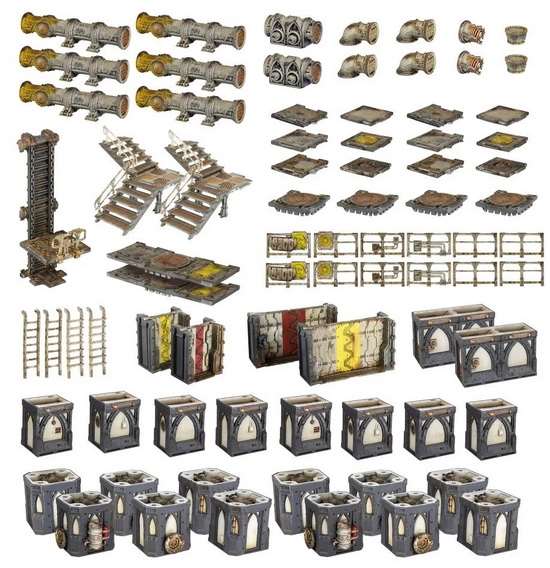 Necromunda: Zone Mortalis. Platforms and Stairs. Компоненты