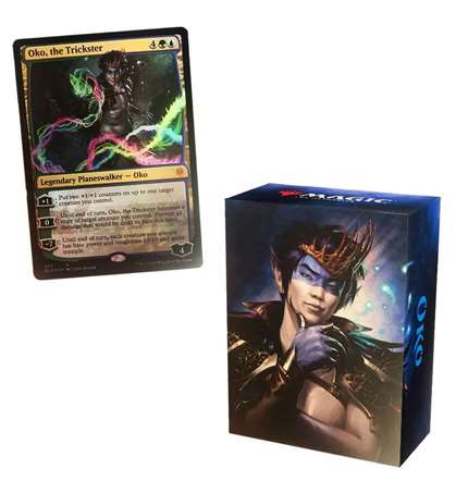Magic: The Gathering: Throne of Eldraine. Planeswalker Deck. Rowan, Fearless Sparkmage. Коробка и карта