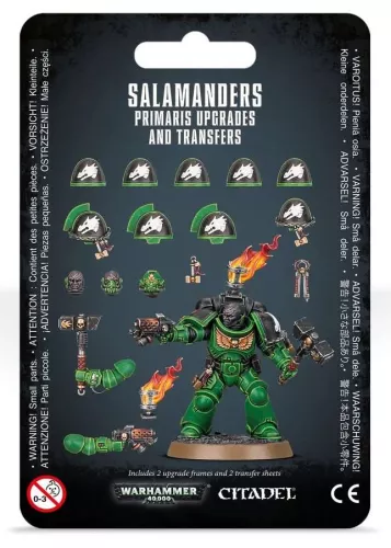 Отзывы Набор Warhammer 40000. Salamanders Primaris Upgrades and Transfers / Вархаммер 40000. Саламандры: Апгрейды и Декали