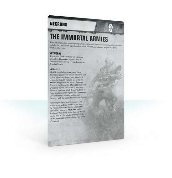 Warhammer 40000. Apocalypse Datasheet Cards: Necrons. Комплектующие