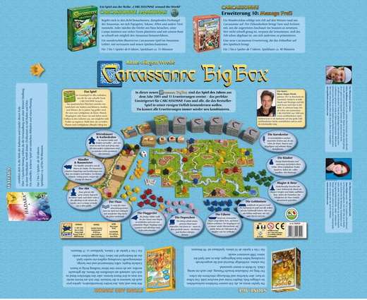Carcassonne. Big Box. Зворотна сторона коробки