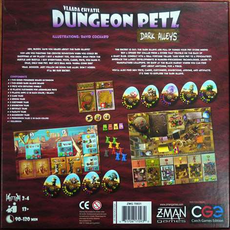 Dungeon Petz: Dark Alleys. Компоненти