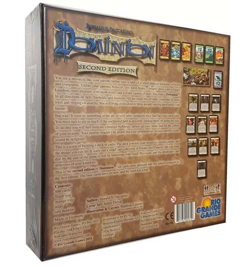 Dominion (Second Edition). Обратная сторона коробки