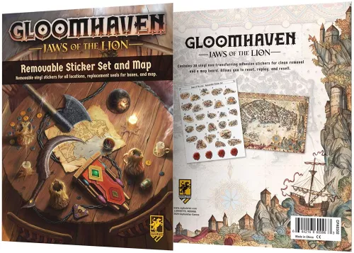 Дополнения Аксессуар Gloomhaven: Jaws of The Lion Removable Sticker Set & Map / Набор многоразовых наклеек Gloomhaven: Jaws of The Lion