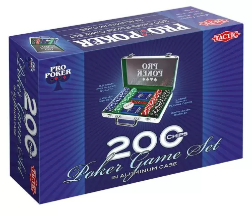 Набор для игры в покер в алюминиевом кейсе / 200 Chips Poker Game Set in Aluminum Case