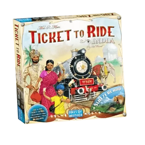 Настольная игра Ticket to Ride: India + Switzerland / Билет на Поезд: Индия и Швейцария