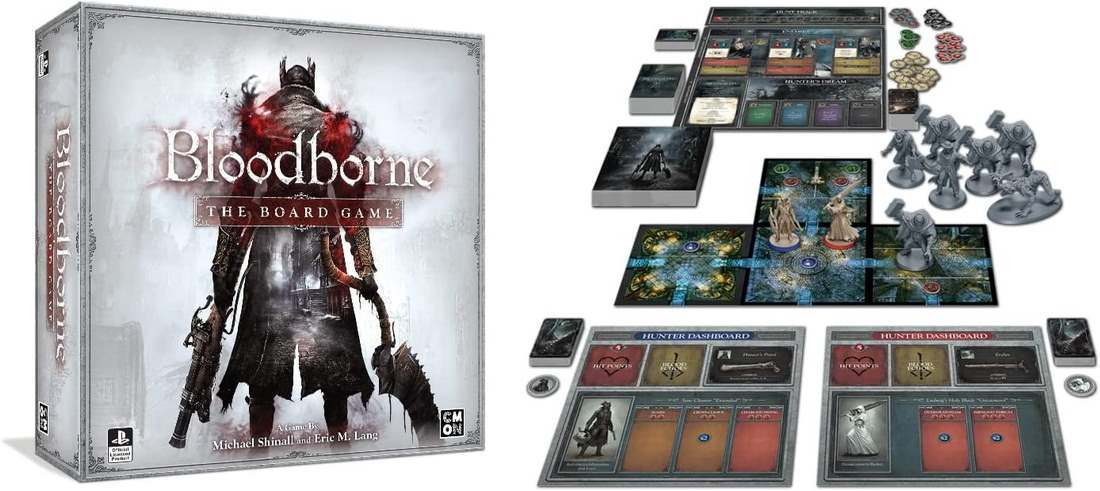 Bloodborne: The Board Game. Коробка и компоненты.