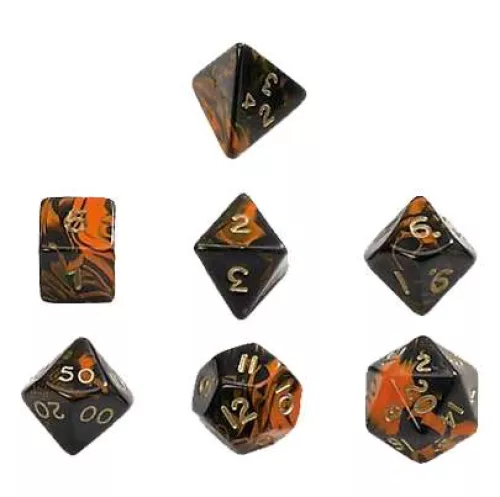 Набір Кубиків Різного Типу 7 шт: Оранжевий / Dice Set 7 items: Orange