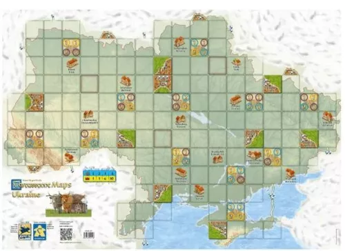 Настольная игра Карта Украины для игры Каркассон / Carcassonne Maps: Ukraine