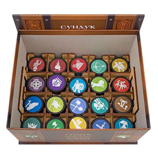 Органайзер для настільної гри «War Chest», компоненти.