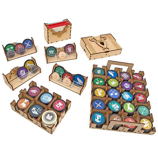 Органайзер для настільної гри «War Chest», компоненти.