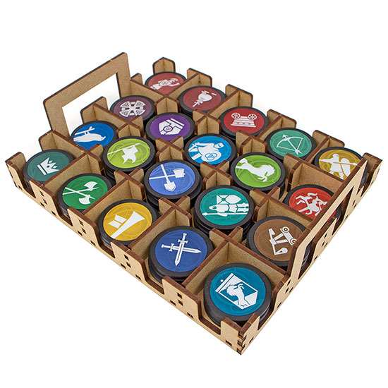 Органайзер для настільної гри «War Chest», компоненти.