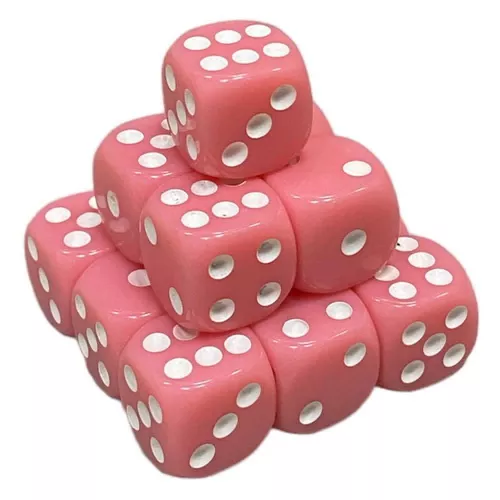 Аксесуар Кубик D6 з точками Рожевий / Кубик D6 с точками Розовый