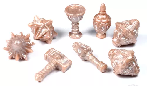 PolyHero Cleric 8 Dice Set - Radiant Rose
