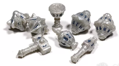 PolyHero Cleric 8 Dice Set - Spirited Steel