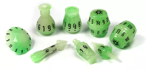 PolyHero Rogue 8 Dice Set - Foxfire