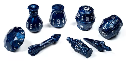 PolyHero Rogue 8 Dice Set - Midnight Blue