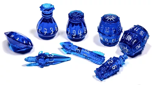 PolyHero Rogue 8 Dice Set - Sapphire Scoundrel