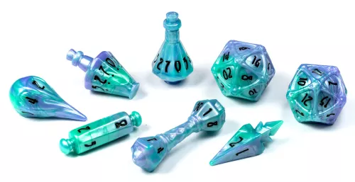 PolyHero Wizard 8 Dice Set - Aether Mist