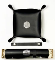 Аксесуар Лоток для кубиків D20 Чорний / Dice tray D20 Black