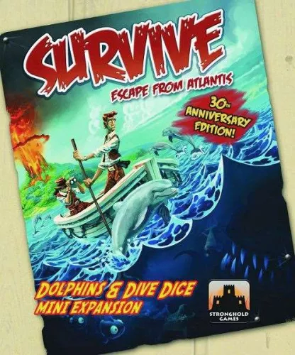 Настільна гра Survive: Escape from Atlantis! Dolphins and Dive Dice / Вижити: Втеча з Атлантиди! Дельфіни та Кубики